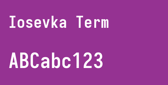 Iosevka Term