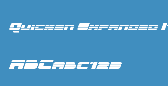 Quicken Expanded Italic