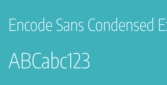 Encode Sans Condensed ExtraLight
