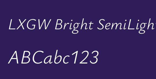 LXGW Bright SemiLight