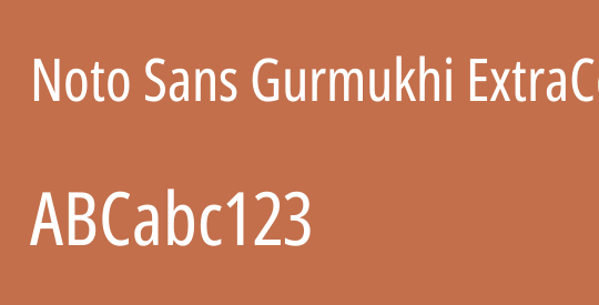Noto Sans Gurmukhi ExtraCondensed