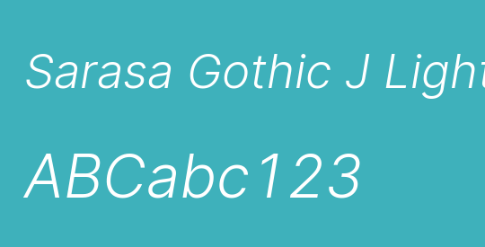 Sarasa Gothic J Light