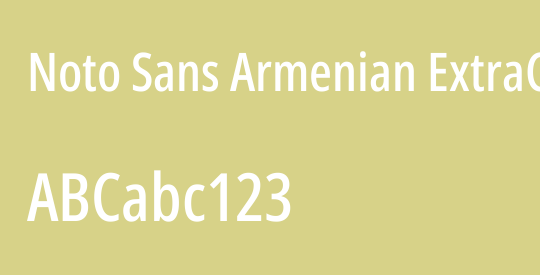 Noto Sans Armenian ExtraCondensed Medium