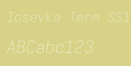 Iosevka Term SS12 ThExObl