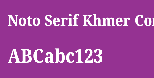 Noto Serif Khmer Condensed ExtraBold