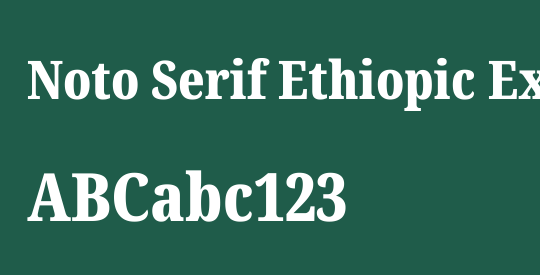 Noto Serif Ethiopic ExtraCondensed Black