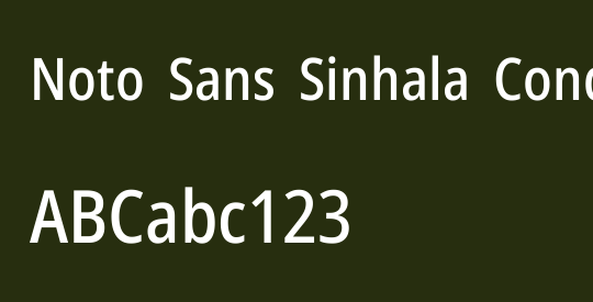Noto Sans Sinhala Condensed Medium