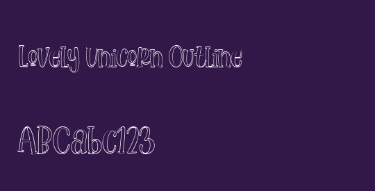 Lovely Unicorn Outline