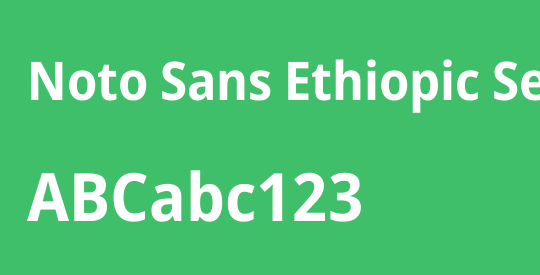 Noto Sans Ethiopic SemiCondensed