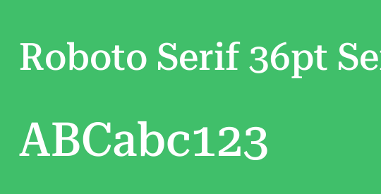 Roboto Serif 36pt SemiCondensed Medium