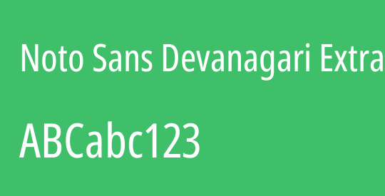 Noto Sans Devanagari ExtraCondensed