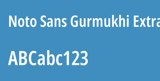 Noto Sans Gurmukhi ExtraCondensed SemiBold
