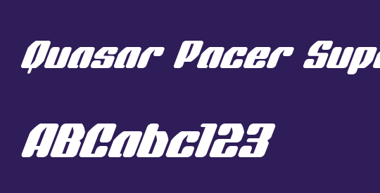 Quasar Pacer Super-Italic
