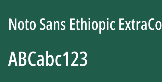 Noto Sans Ethiopic ExtraCondensed Medium