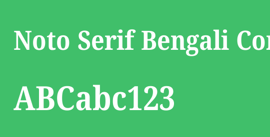 Noto Serif Bengali Condensed