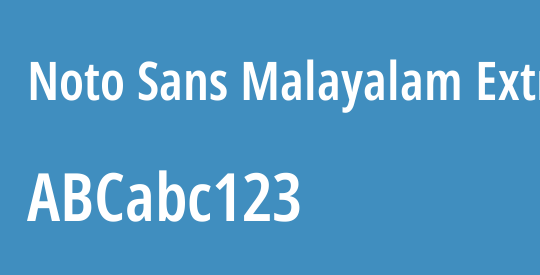 Noto Sans Malayalam ExtraCondensed SemiBold