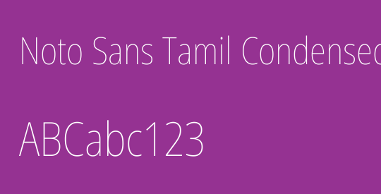 Noto Sans Tamil Condensed Thin