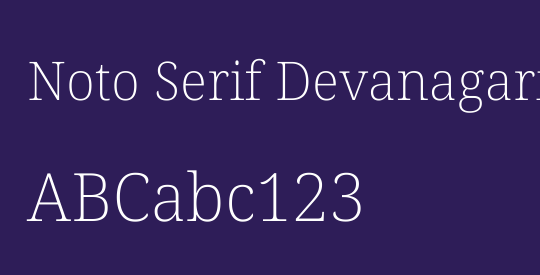 Noto Serif Devanagari ExtraLight