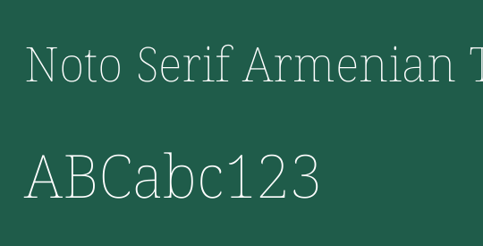 Noto Serif Armenian Thin