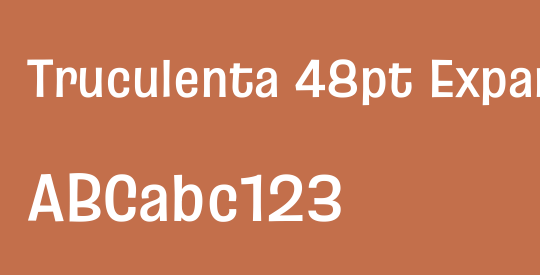 Truculenta 48pt Expanded SemiBold