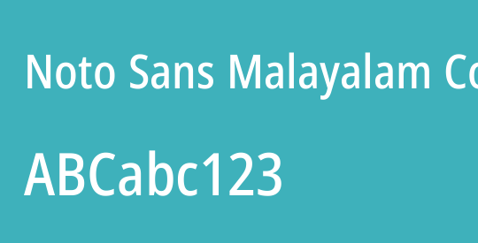 Noto Sans Malayalam Condensed Medium