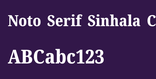 Noto Serif Sinhala Condensed ExtraBold