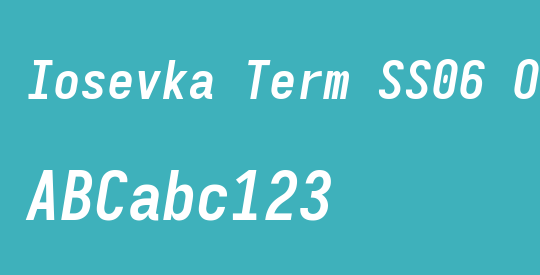 Iosevka Term SS06 Oblique