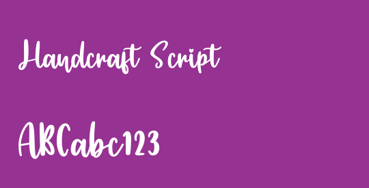 Handcraft Script