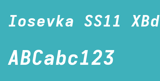 Iosevka SS11 XBdExObl