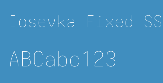 Iosevka Fixed SS08 ThEx