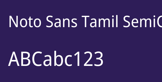 Noto Sans Tamil SemiCondensed