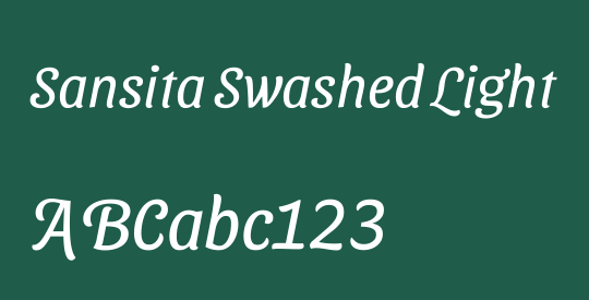 Sansita Swashed Light