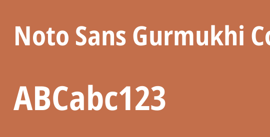 Noto Sans Gurmukhi Condensed