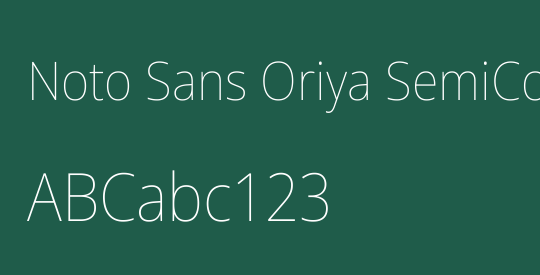 Noto Sans Oriya SemiCondensed Thin