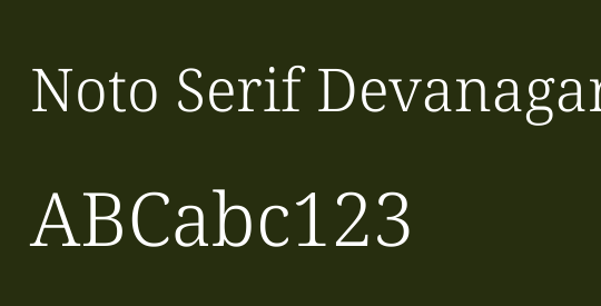 Noto Serif Devanagari Light