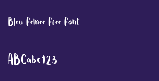 Bleu Femee Free Font