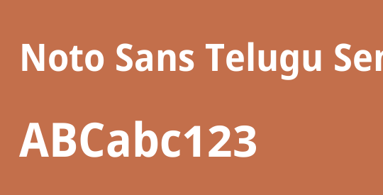 Noto Sans Telugu SemiCondensed