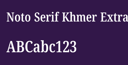 Noto Serif Khmer ExtraCondensed SemiBold