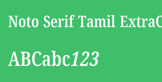 Noto Serif Tamil ExtraCondensed SemiBold