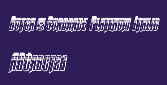Butch & Sundance Platinum Italic
