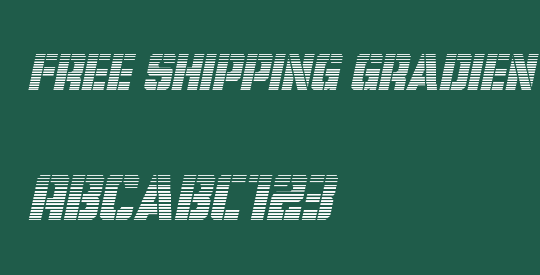 Free Shipping Gradient Italic