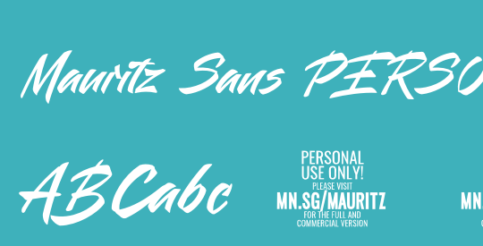 Mauritz Sans PERSONAL USE It