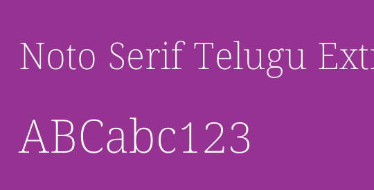 Noto Serif Telugu ExtraLight