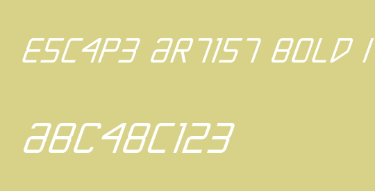 Escape Artist Bold Italic