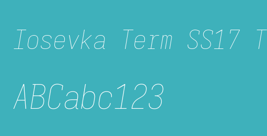 Iosevka Term SS17 Thin Oblique