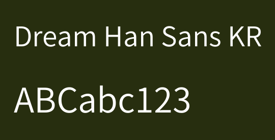 Dream Han Sans KR