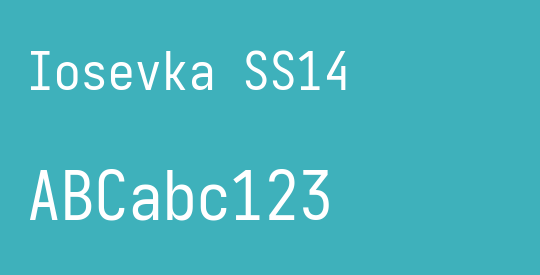 Iosevka SS14