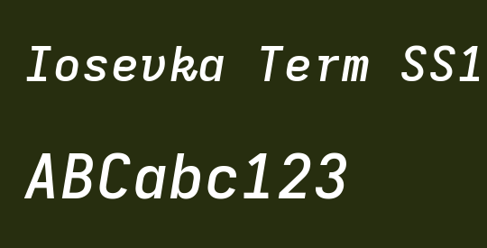 Iosevka Term SS15 SmBdEx