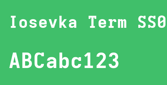 Iosevka Term SS02 XBdEx