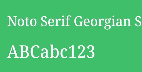 Noto Serif Georgian SemiCondensed Medium